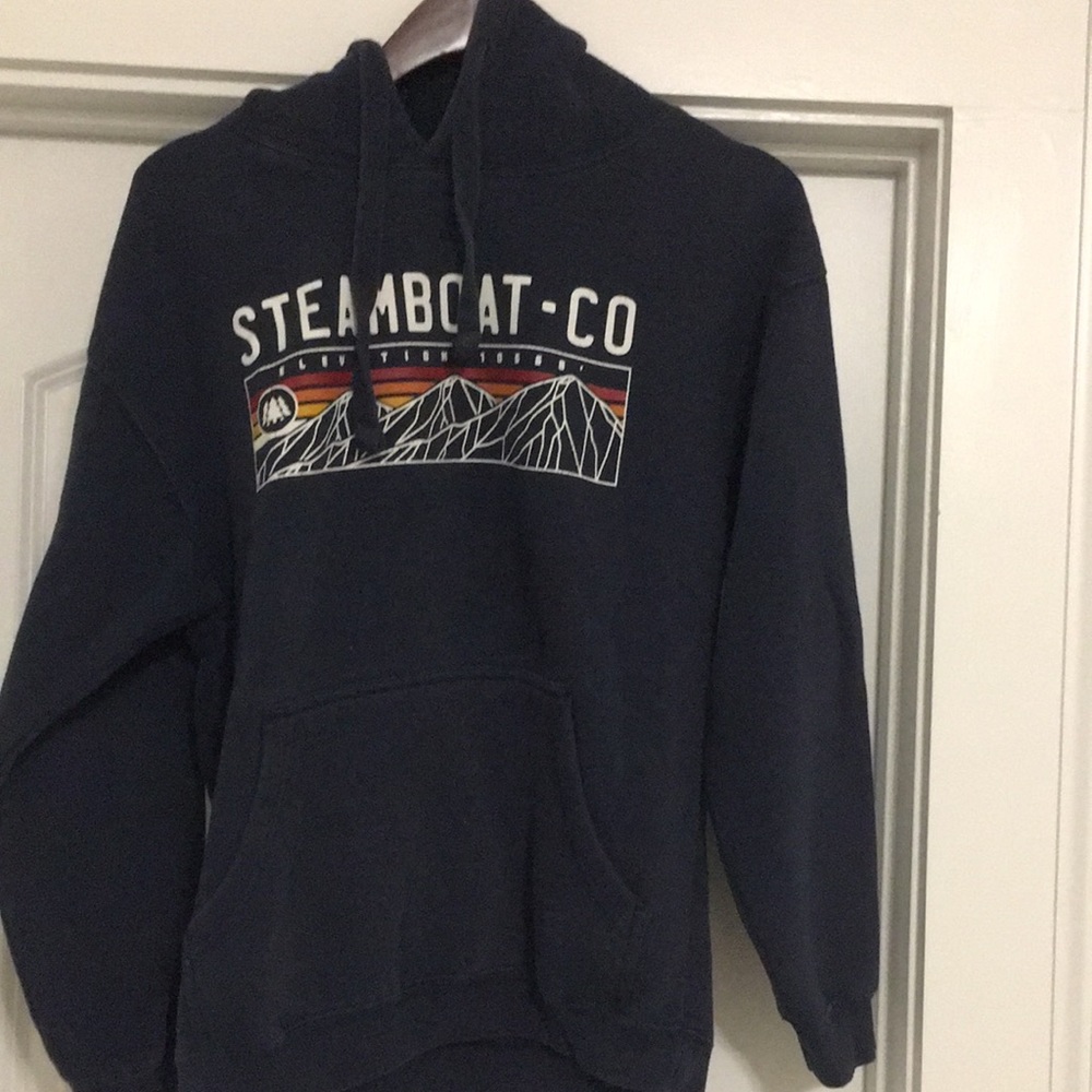 Ouray Adult Small Navy Steamboat CO Sweatshirt
